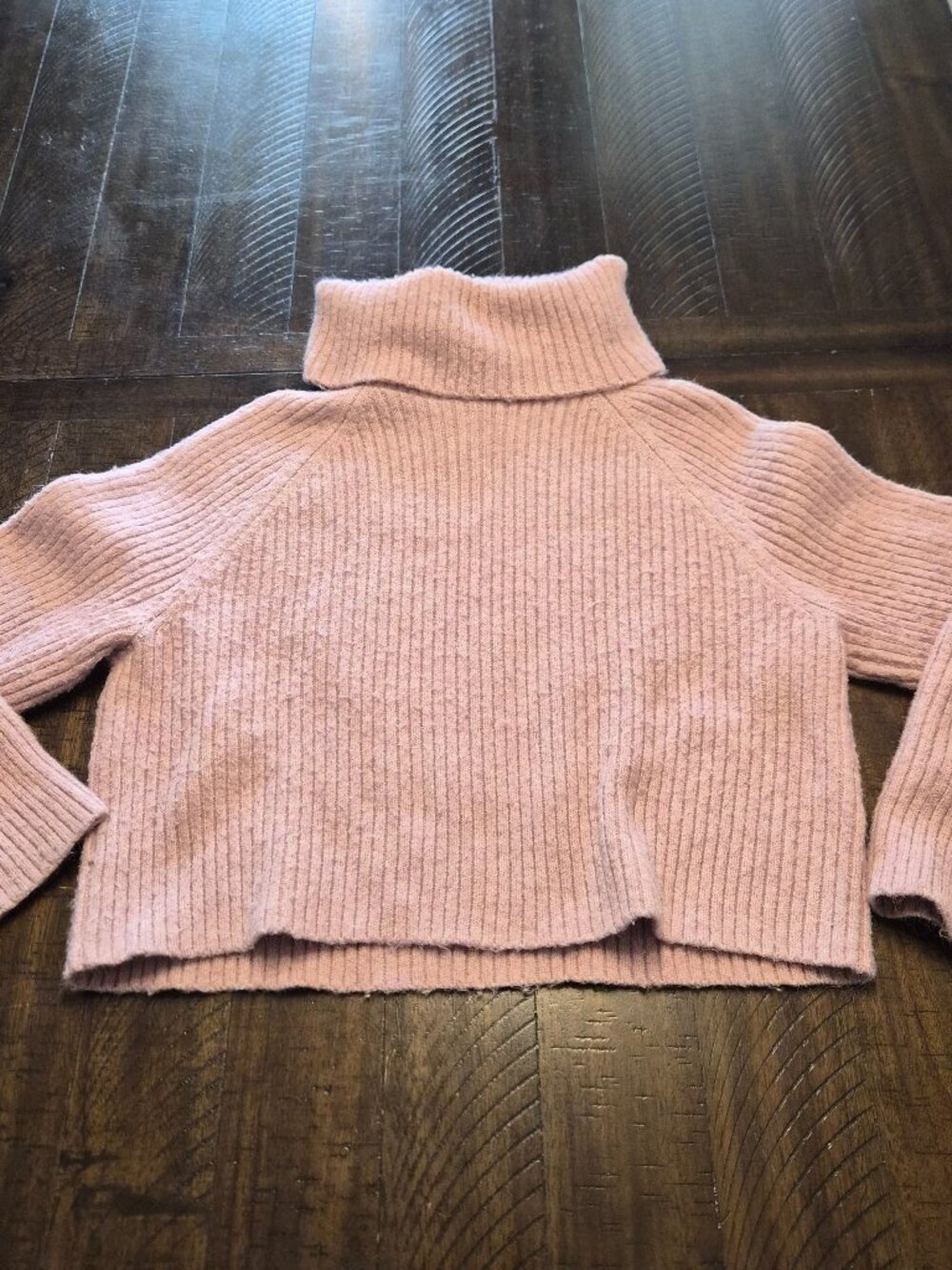 Old Navy Womens Sweater Cropped GO-Recycled Pink Size Small Ribbed Cropped G109
